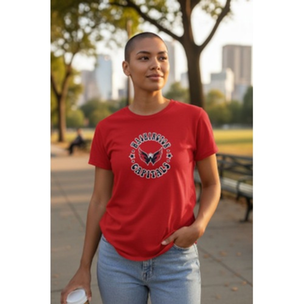 Washington Capitals Shirt Womens Medium Red NHL Hockey Graphic Tee Short Sleeve